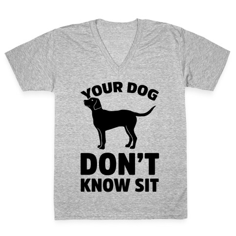 Your Dog Don't Know Sit V-Neck Tee Shirt