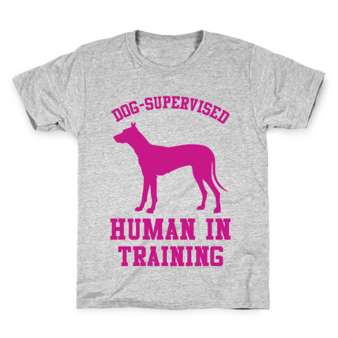 Dog Supervised Human in Training Kids T-Shirt