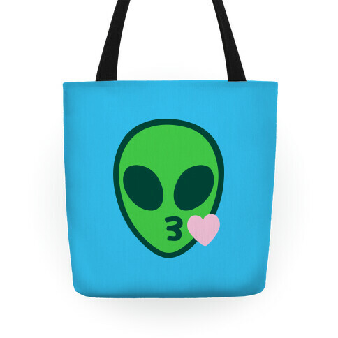 Blowing Kiss Alien Emoji Tote