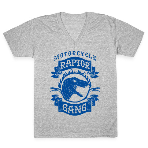 Motorcycle Raptor Gang V-Neck Tee Shirt
