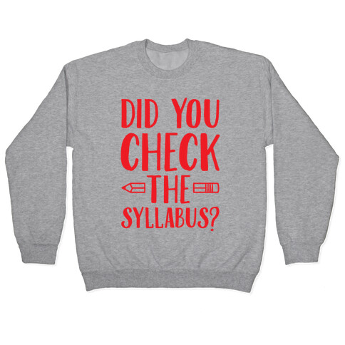 Did You Check The Syllabus? Pullover