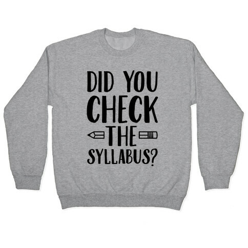 Did You Check The Syllabus? Pullover