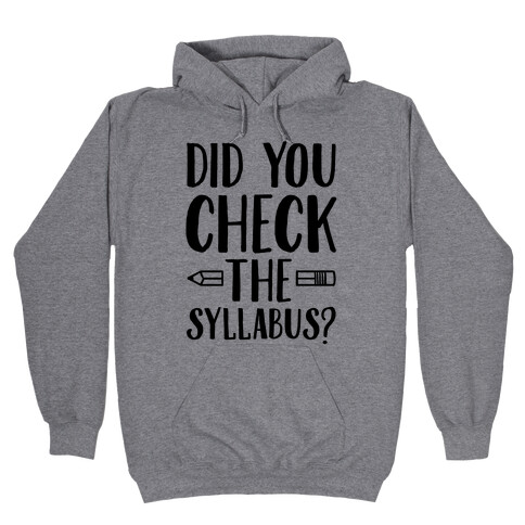 Did You Check The Syllabus? Hooded Sweatshirt