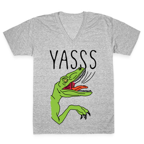 Yasss Raptor V-Neck Tee Shirt