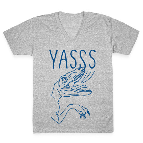 Yasss Raptor V-Neck Tee Shirt