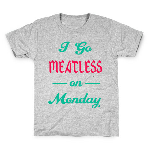 I Go Meatless On Monday (Tank) Kids T-Shirt