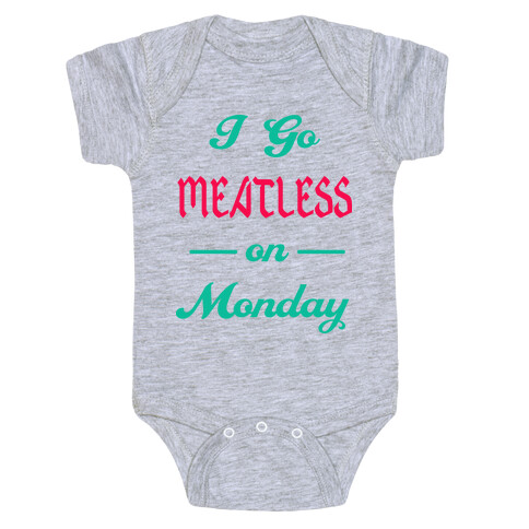 I Go Meatless On Monday (Tank) Baby One-Piece