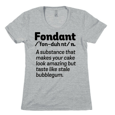 Fondant Definition Womens T-Shirt