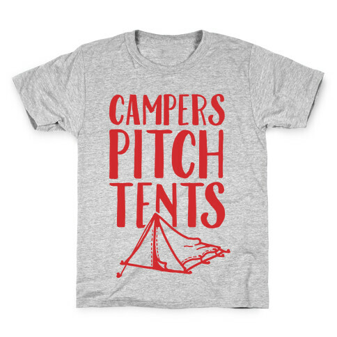 Campers Pitch Tents Kids T-Shirt