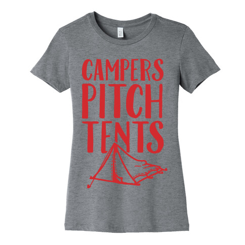 Campers Pitch Tents Womens T-Shirt