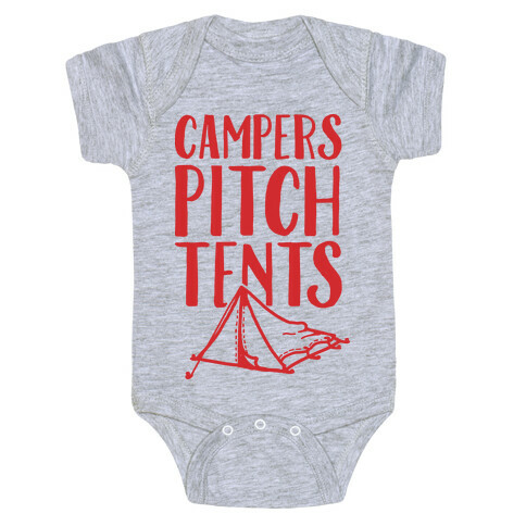 Campers Pitch Tents Baby One-Piece