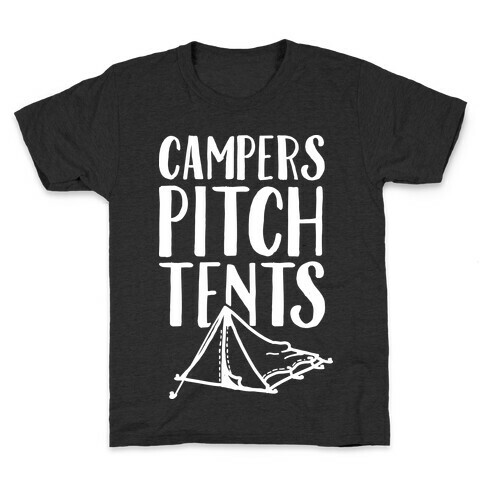 Campers Pitch Tents Kids T-Shirt