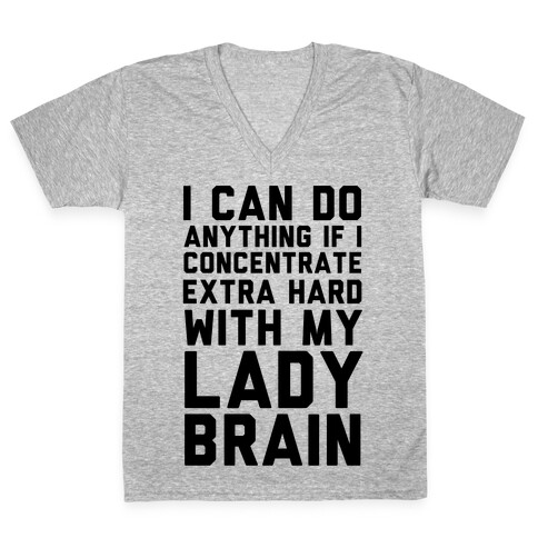 Lady Brain V-Neck Tee Shirt