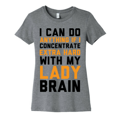 Lady Brain Womens T-Shirt