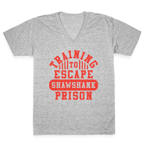 Training To Escape Shawshank Prison V-Neck Tee Shirt