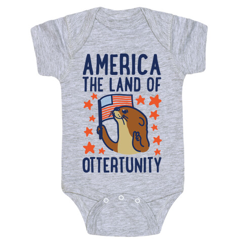 America The Land of Ottertunity Baby One-Piece
