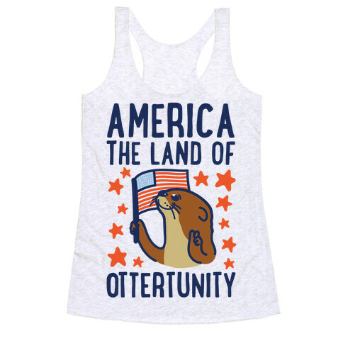 America The Land of Ottertunity Racerback Tank Top