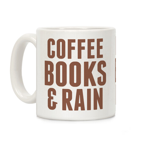 Coffee Books & Rain Coffee Mug