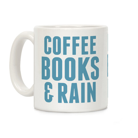 Coffee Books & Rain Coffee Mug