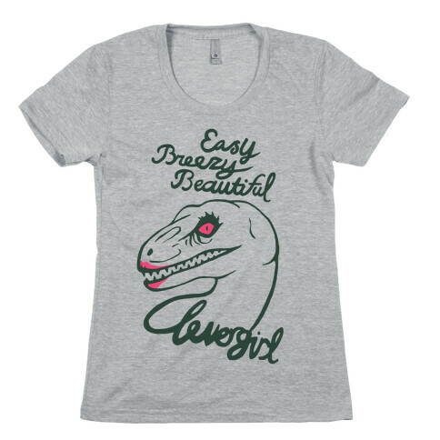 Easy Breezy Beautiful, Clever Girl Velociraptor Womens T-Shirt