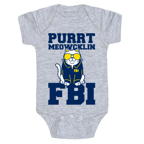 Purrt Meowcklin FBI Baby One-Piece
