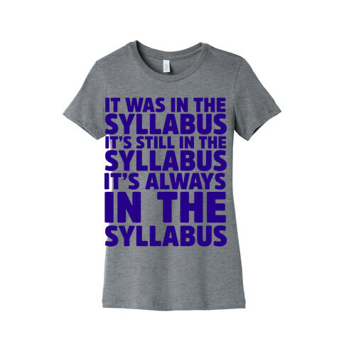 It Was in the Syllabus It's Still in the Syllabus It's ALWAYS in the Syllabus Womens T-Shirt