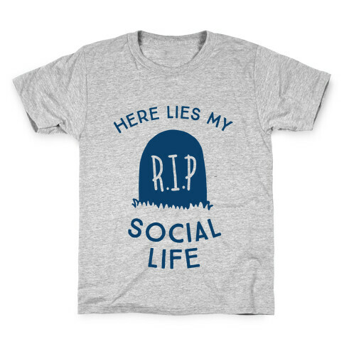 Here Lies My Social Life Kids T-Shirt