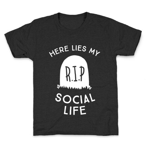 Here Lies My Social Life Kids T-Shirt