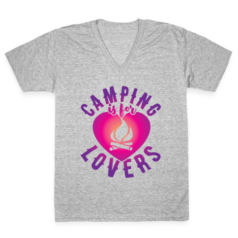 Camping Is For Lovers V-Neck Tee Shirt