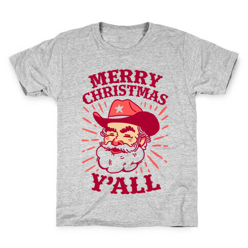 Merry Christmas Y'all Santa Claus Kids T-Shirt