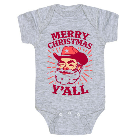 Merry Christmas Y'all Santa Claus Baby One-Piece
