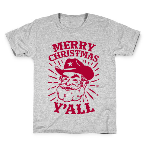 Merry Christmas Y'all Santa Claus Kids T-Shirt