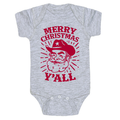Merry Christmas Y'all Santa Claus Baby One-Piece