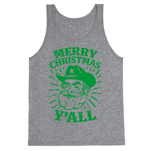 Merry Christmas Y'all Santa Claus Tank Top