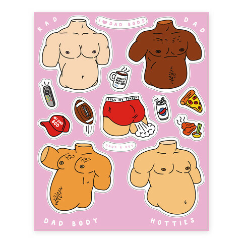 Dad Body  Stickers and Decal Sheet