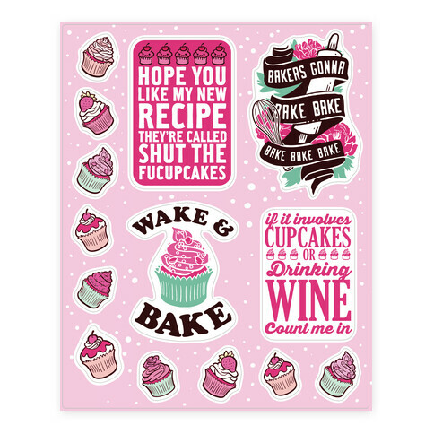 Baking & Cupcake  Stickers and Decal Sheet