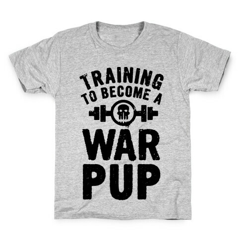Training to Become a War Pup Kids T-Shirt