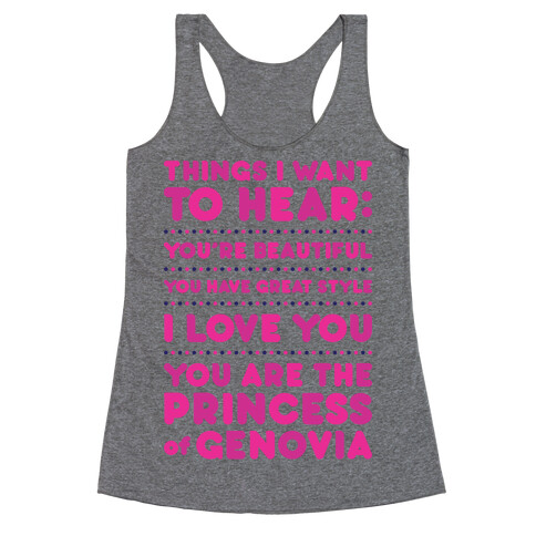 Things I Want To Hear Racerback Tank Top