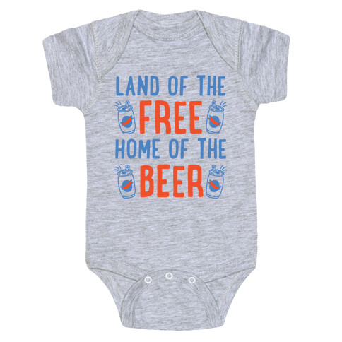 Land of the Free Home of The Beer Baby One-Piece