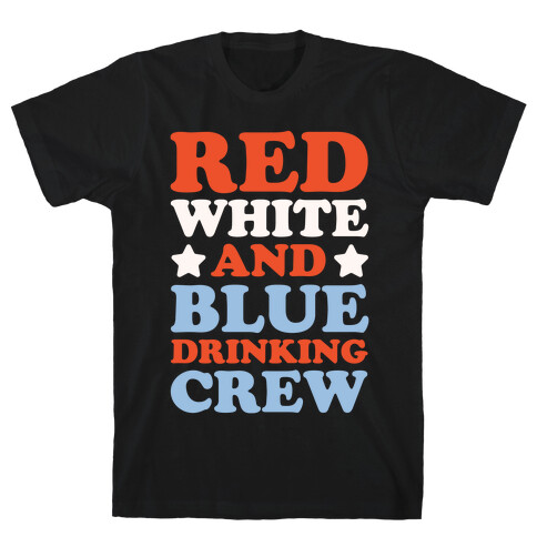 Red White and Blue Drinking Crew T-Shirt