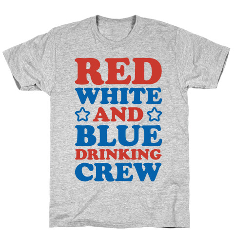 Red White and Blue Drinking Crew T-Shirt