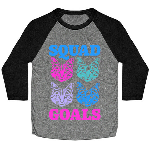 Cat Squad Goals Baseball Tee