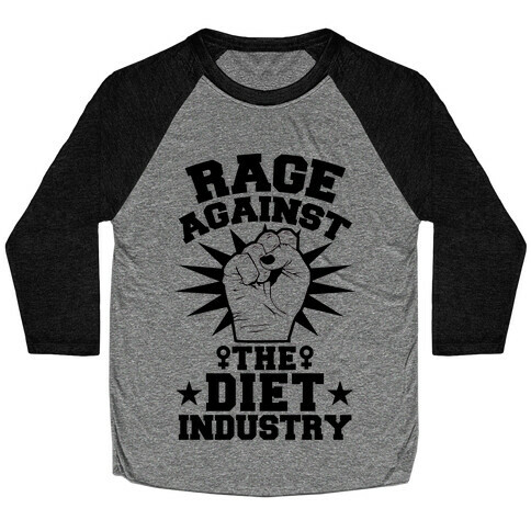 Rage Against the Diet Industry Baseball Tee