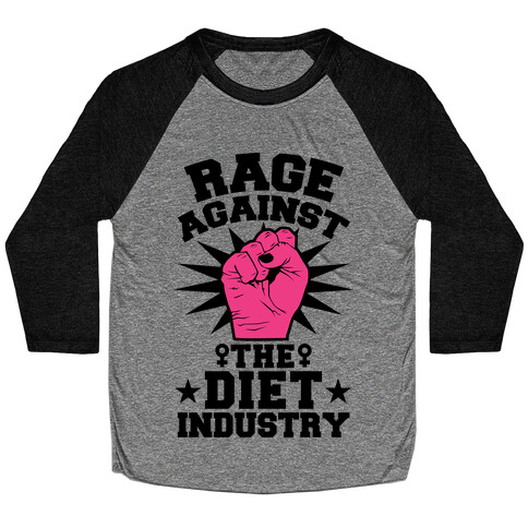 Rage Against the Diet Industry Baseball Tee