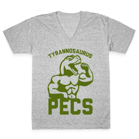 Tyrannosaurus Pecs V-Neck Tee Shirt