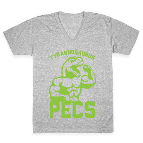 Tyrannosaurus Pecs V-Neck Tee Shirt