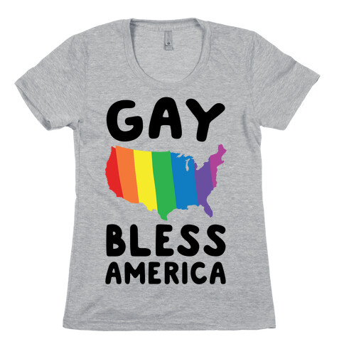 Gay Bless America Womens T-Shirt