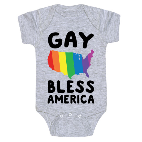 Gay Bless America Baby One-Piece