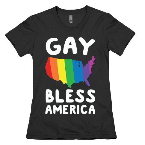 Gay Bless America Womens T-Shirt