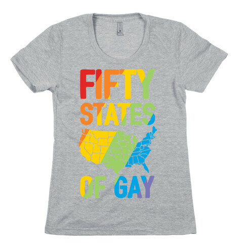 Fifty States Of Gay Womens T-Shirt
